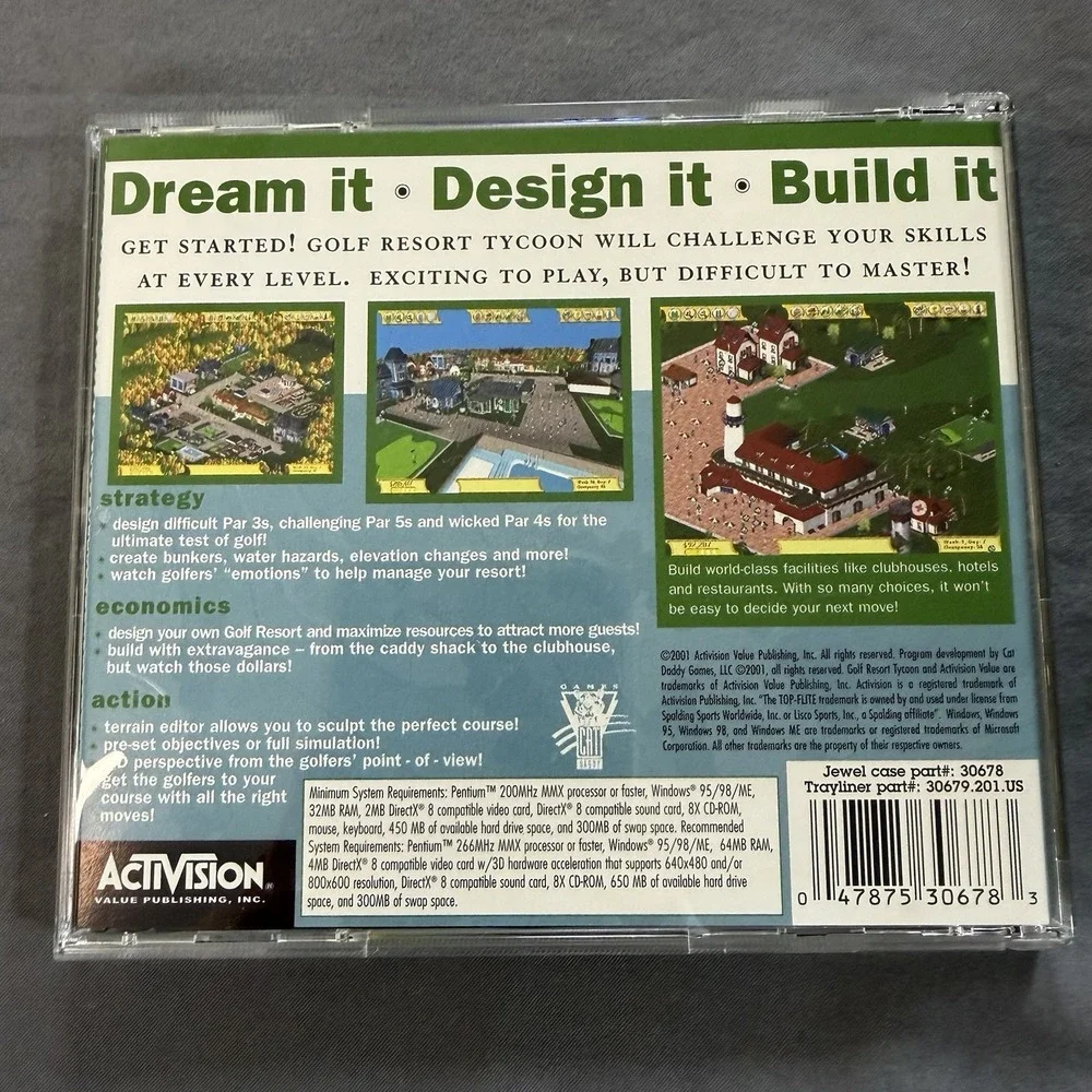 Golf Resort Tycoon :‎ Top Flite Activision PC Game 2001 Complete - Tested/Works